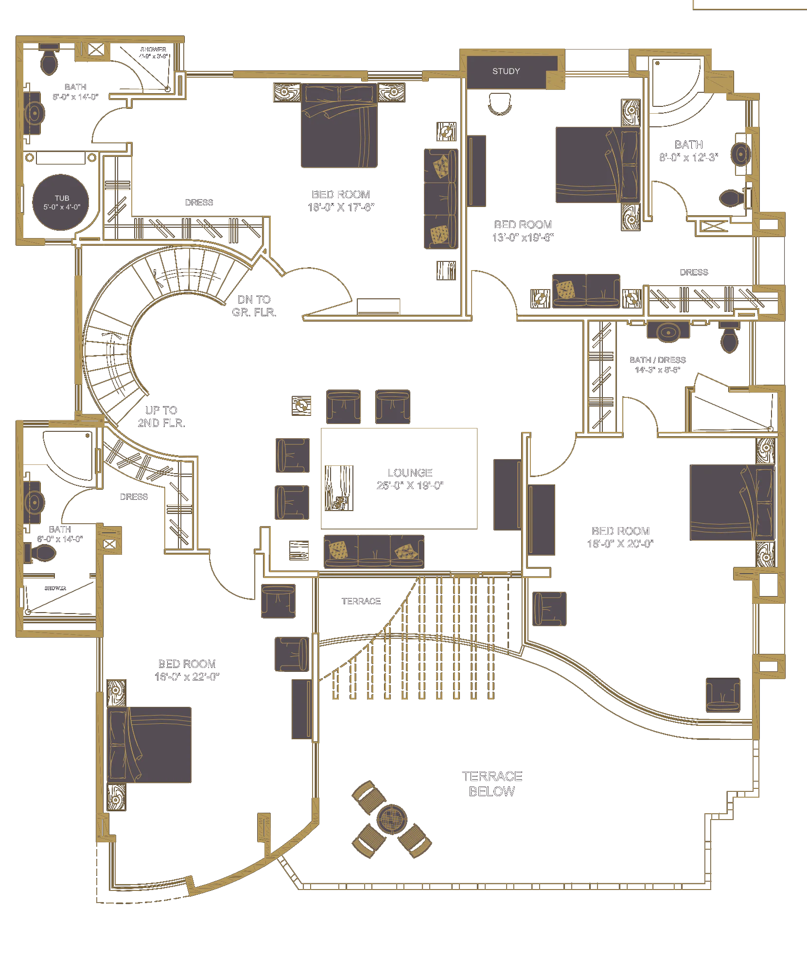 Leonardo penthouse, 19th floor plan